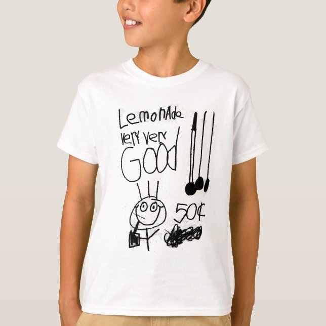 LEmoNadE FOr SalE - hand plockade-tecken för barn Tee Shirt (Framsida)