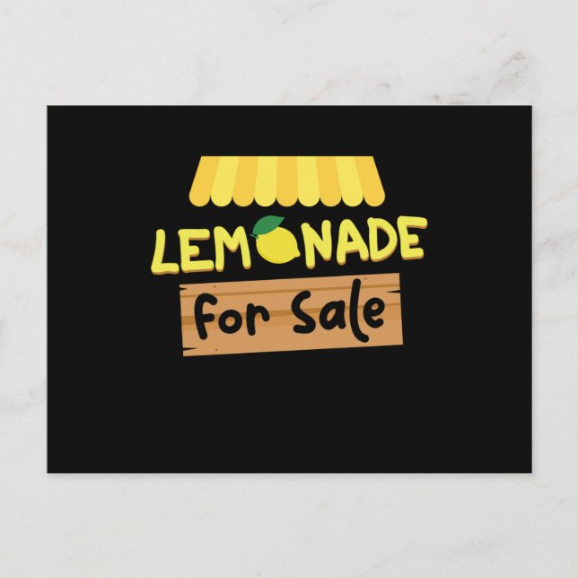 Lemonade For Sale Lemonade Vykort (Framsida)