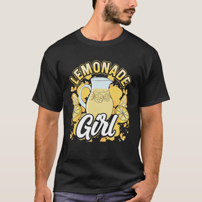 Lemonade Girl Lemonade stand Chef T Shirt (Framsida)