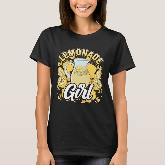 Lemonade Girl Lemonade stand Chef T Shirt (Framsida)
