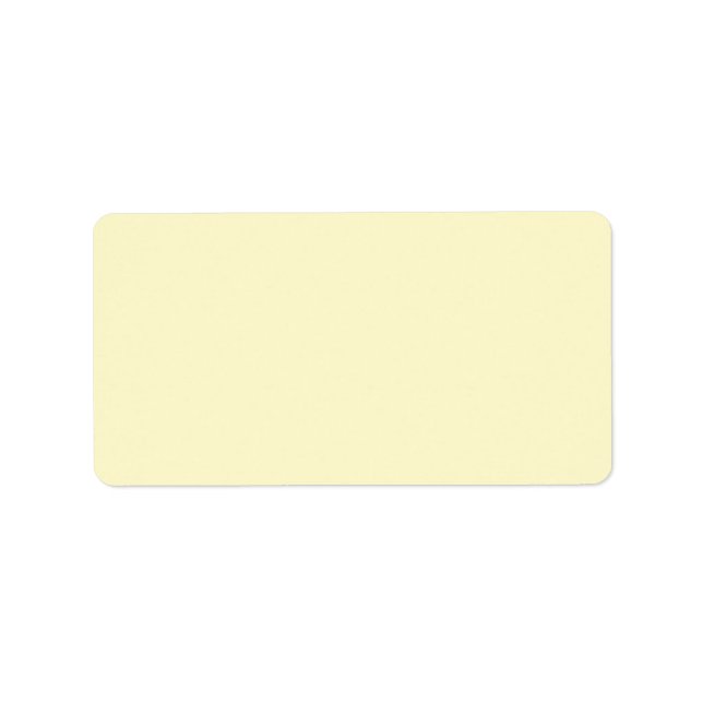Lemonade Gult Solid Färg | Klassisk Elegant Adressetikett (Framsidan)