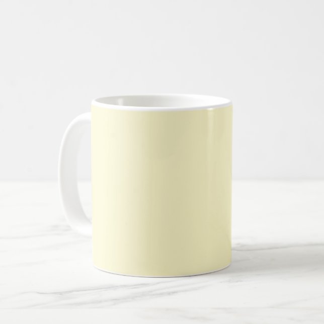 Lemonade Gult Solid Färg | Klassisk Elegant Kaffemugg (Framsida vänster)