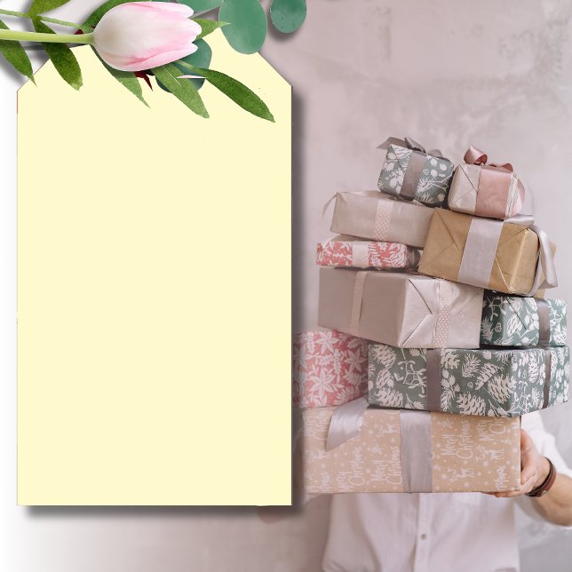 Lemonade Gult Solid Färg | Klassisk Elegant Presentetikett (Skapare uppladdad)