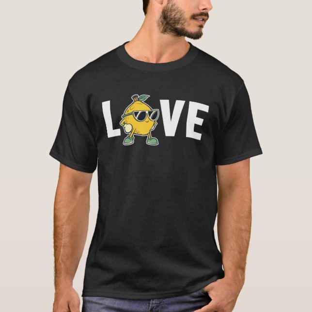 Lemonade Love Cardboard Lemon Juice Business Lemon T Shirt (Framsida)