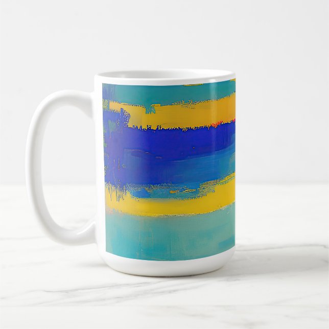 "Lemonade Lullaby" Abstrakt Art Kaffemugg (Vänster)