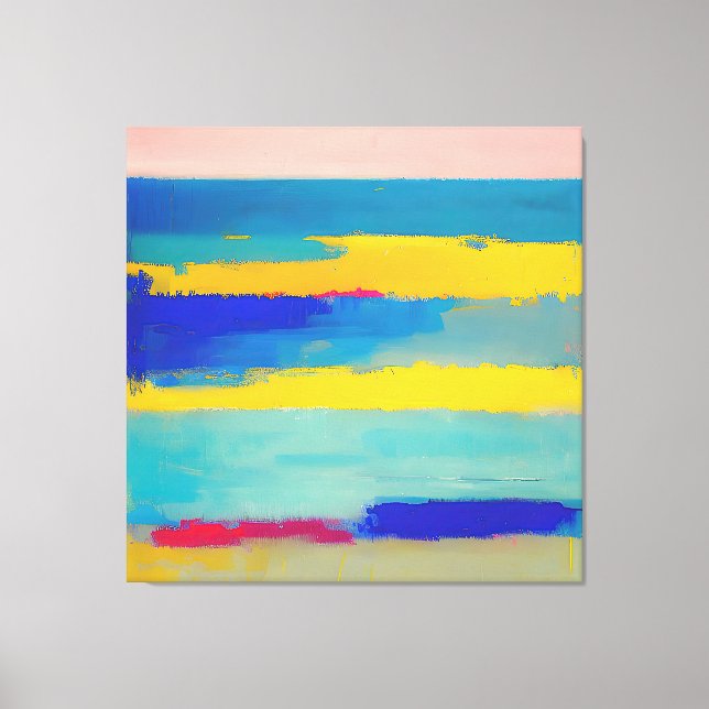 "Lemonade Lullaby" Abstrakt Konst Canvastryck (Framsida)