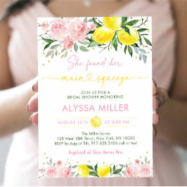 Lemonade Main Squeeze Rosa Blommigt Möhippa Inbjudningar