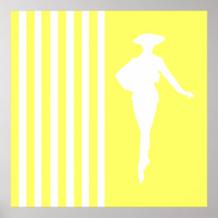Lemonade Modern Rand med Mode Silhouette Poster
