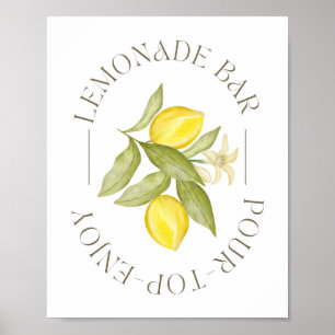 Lemonade Pub-tecken för Lemon ThMeed Party Poster