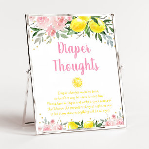 Lemonade Rosa Guld Blommigt Baby Daper Thoughts Poster