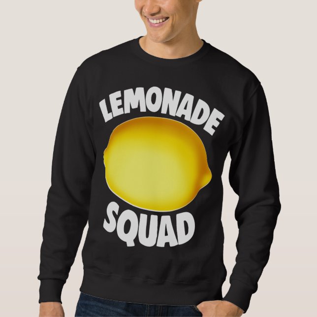 Lemonade Squad Sommar Tropical Gult Fruit Lång Ärmad Tröja (Framsida)