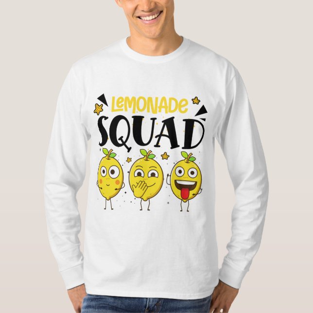 Lemonade Squad Summer Funny Lemon Fruit Älskare T Shirt (Framsida)