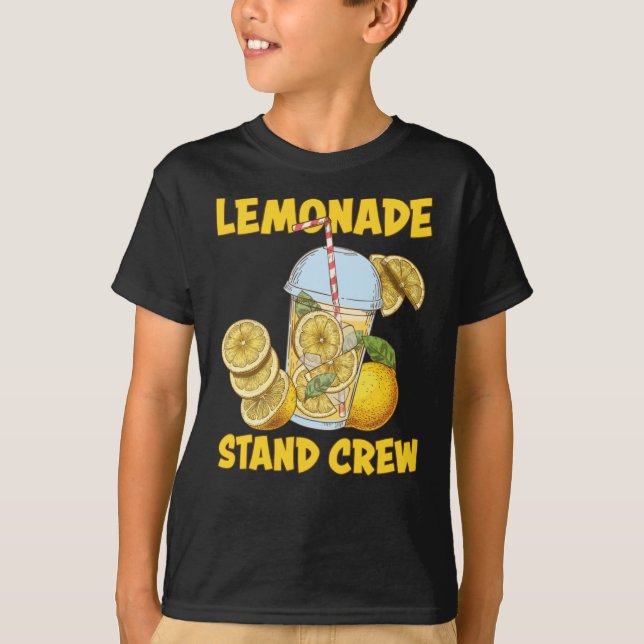 Lemonade stam Crew Lemon Juice Sommarfräschning T Shirt (Framsida)