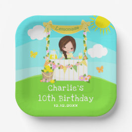 Lemonade stand Birthday Brown Hair Girl