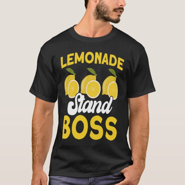 Lemonade Stand Boss Lemon Juice Business Citrus Le T Shirt (Framsida)