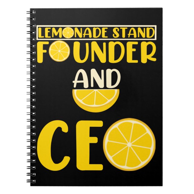 Lemonade stand Boys Girl Funny CEO Anteckningsbok (Framsidan)