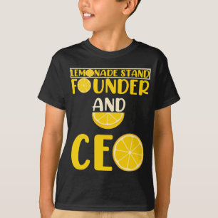 Lemonade stand Boys Girl Funny CEO T Shirt
