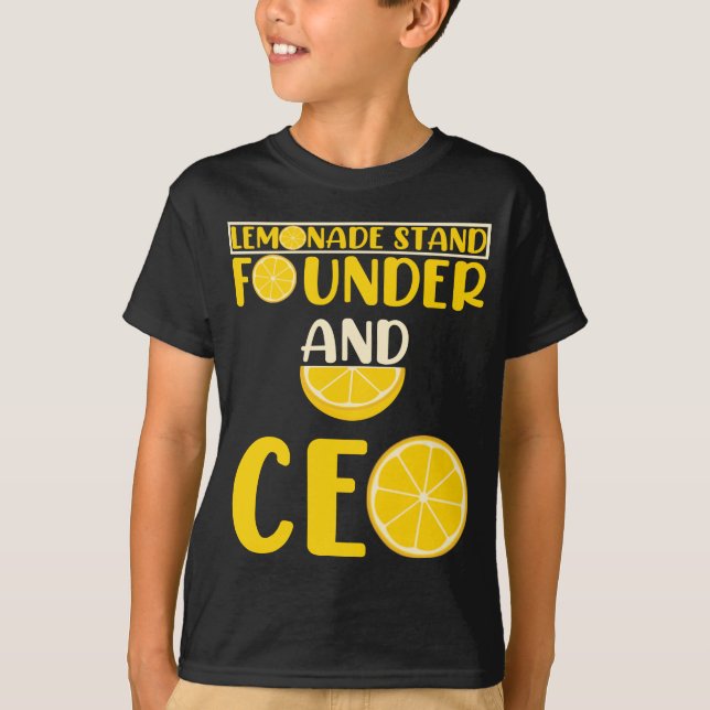 Lemonade stand Boys Girl Funny CEO T Shirt (Framsida)