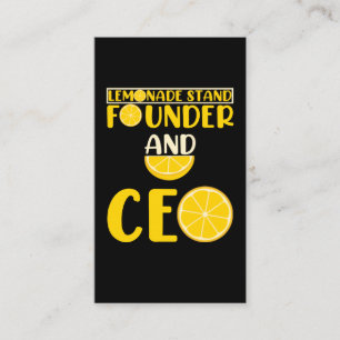 Lemonade stand Boys Girl Funny CEO Visitkort