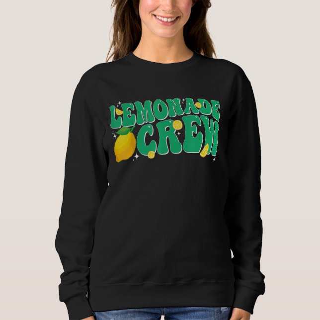 Lemonade Stand Crew Boss Lemon Juice Retro Groovy  T Shirt (Framsida)