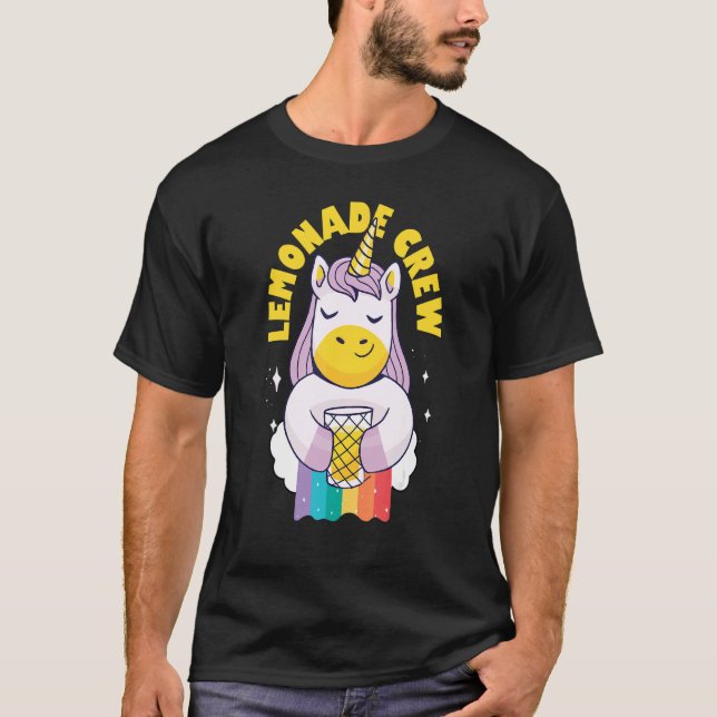 Lemonade stand Crew Uniform Entrepreneur Kids Uni T Shirt (Framsida)
