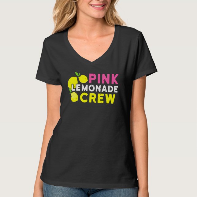 Lemonade stand Rosa Lemonade Crew Summer Fruit Lem T Shirt (Framsida)