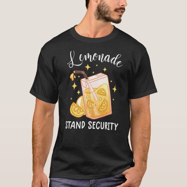 Lemonade stand Security Lemon Juice Lemonade Crew T Shirt (Framsida)