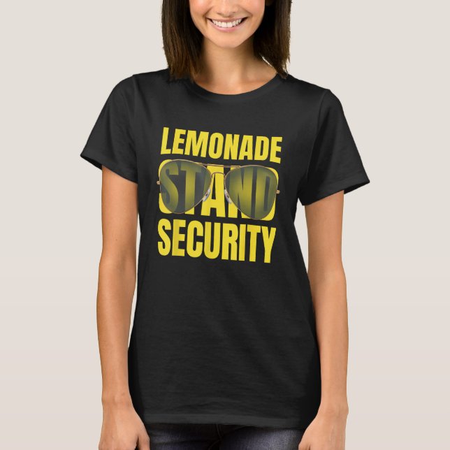 Lemonade stand Security Lemon Juice Summer Sungla T Shirt (Framsida)