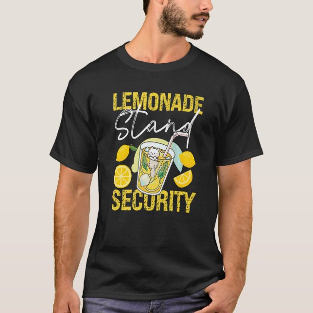 Lemonade Stand Security  T Shirt (Framsida)