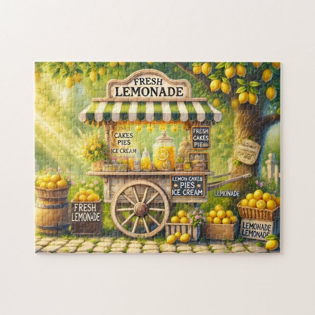 Lemonade Stand Sunny Garden Summer Treats Gift Pussel (Horisontell)