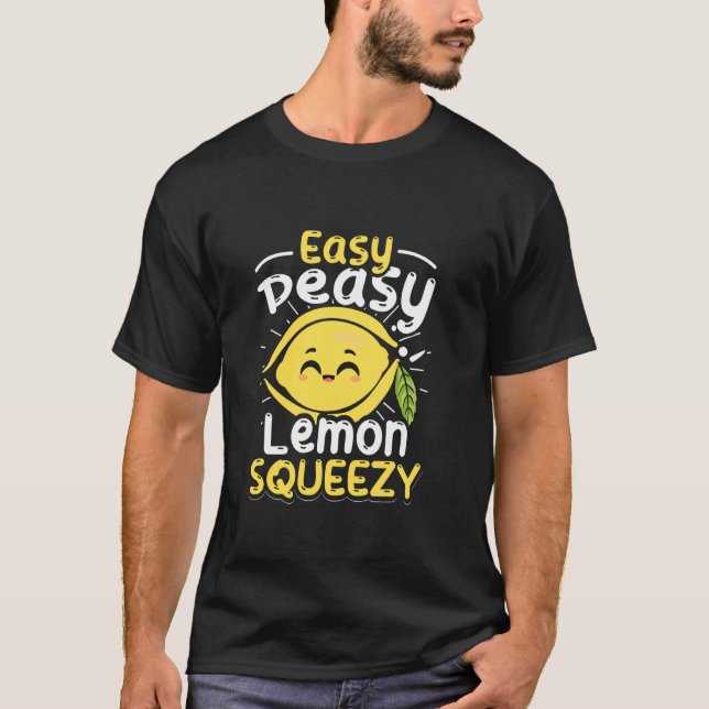 Lemonade Stat Älskare Funny Cute Easy Peasy Lemon  T Shirt (Framsida)