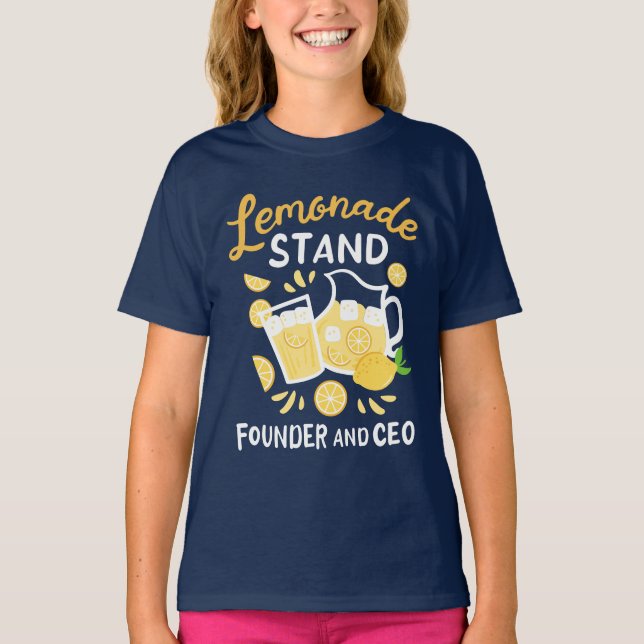 Lemonade stativ grundare CEO Small Business Owner T Shirt (Framsida)