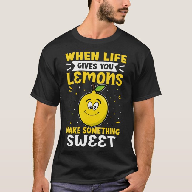 Lemonade stativ när livet Ge ger dig lejonon T Shirt (Framsida)