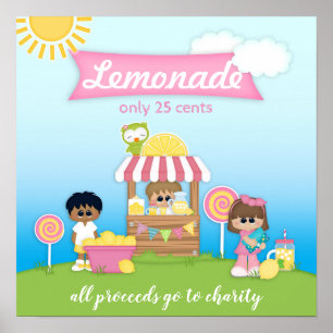 Lemonade stativ Poster för barn eller välgörenhet