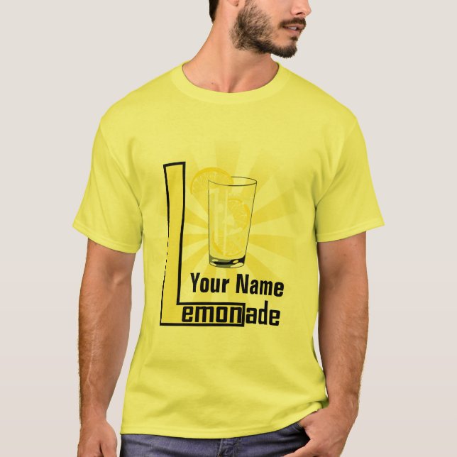 Lemonade Text Design Template Manar Gult T-shirt (Framsida)
