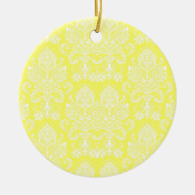 Lemonade Victorian Damask Julgransprydnad Keramik (Framsidan)