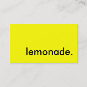 lemonade. visitkort