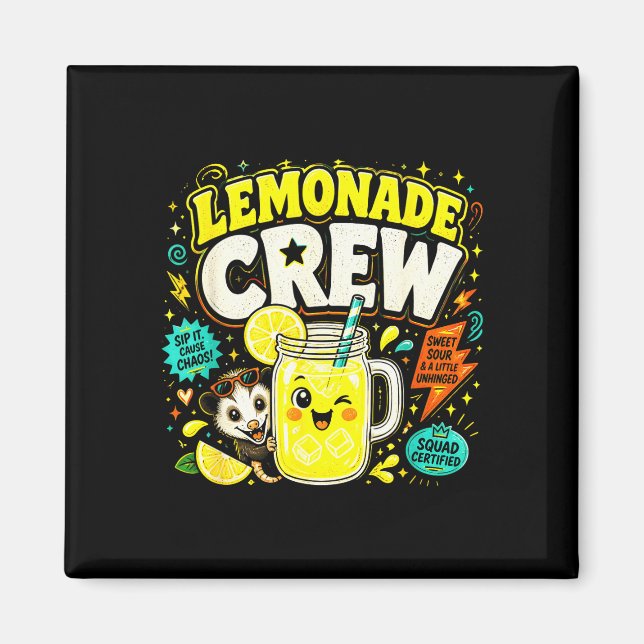 Lemonadeklubb roliga söta barn lemonadstånd magnet (Framsidan)