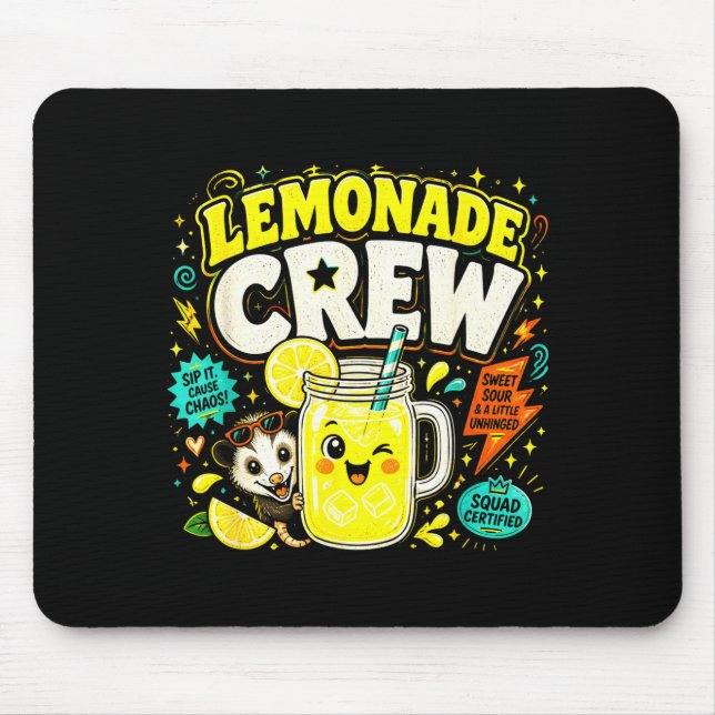 Lemonadeklubb roliga söta barn lemonadstånd musmatta (Framsidan)
