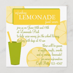 Lemonadestativ Inbjudningar