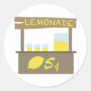 Lemonadestativ Runt Klistermärke