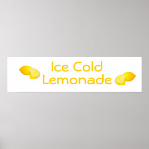 Lemonadestativ undertecknar poster