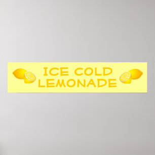 Lemonadestativ undertecknar poster