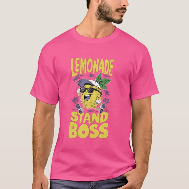 Lemonadstånd Boss Barn Lemonadstånd Juice Present T Shirt (Framsida)
