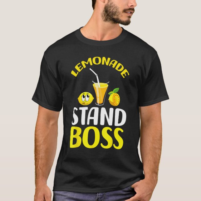 Lemonadstånd Boss Rolig lemonad sommar T Shirt (Framsida)