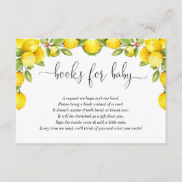 Lemonbabydusch, söt citron bok-begäran tilläggskort