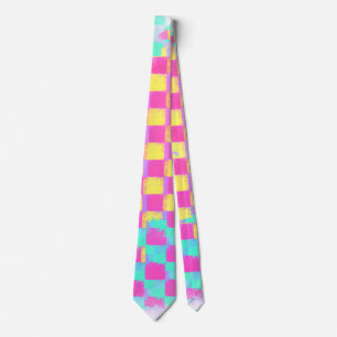 Lemonberry Neo Mint Grungy Checkerboard Mönster Slips