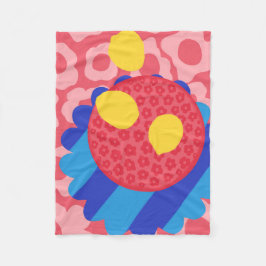 Lemonblomplatta Fleecefilt