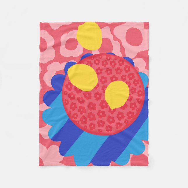 Lemonblomplatta Fleecefilt (Framsidan)