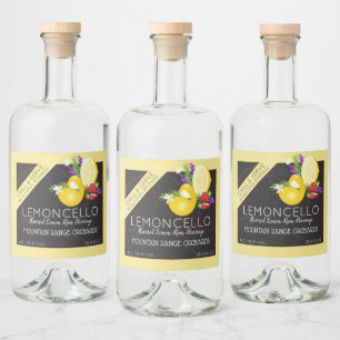 Lemoncello svart tavlaLook Spritflaskor Etikett